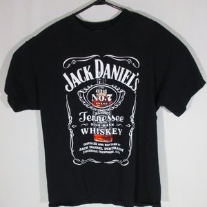 Jack Daniel Mens T Shirt Size L Black